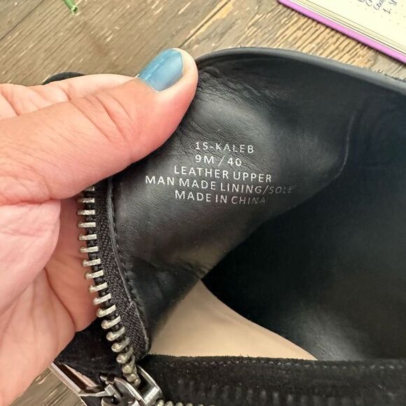 1. State Kaleb Wedge Womens Anke Bootie Black  Suede Low Cut Wedge Bootie 9M/40 - Picture 8 of 10